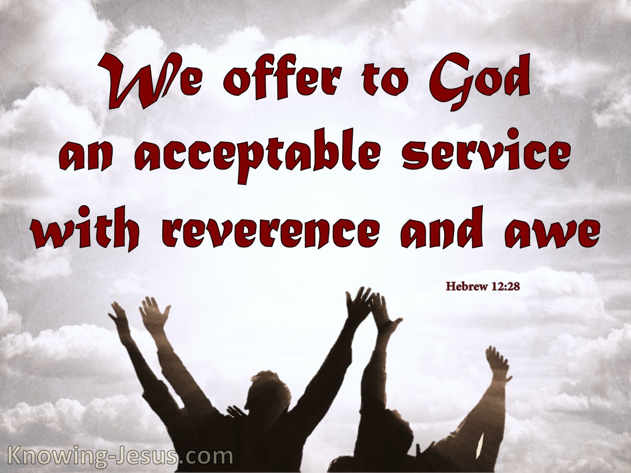 Hebrews 12:28 An Acceptable Service (red)